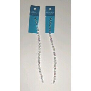 Hildie and Jo Faceted Bicone Shaped Glass Beads, 8mm Aurora Borealis, 2 Strands